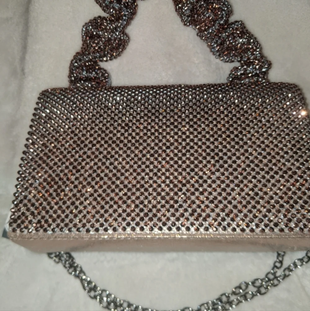 Jessica McClintock Beaded Tan Bag